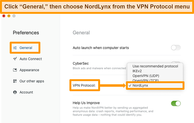 what is the closest vpn choice on a mac for a udp protocol